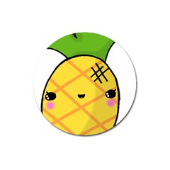 Kawaii Pineapple Magnet 3  (round) by CuteKawaii1982