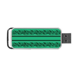 Green Barbwire Portable Usb Flash (one Side) by Valentinaart