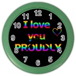 I love you proudly Color Wall Clocks