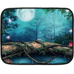 Mysterious Fantasy Nature  Double Sided Fleece Blanket (mini)  by Brittlevirginclothing