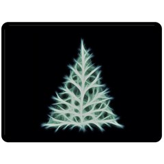 Christmas Fir, Green And Black Color Double Sided Fleece Blanket (large)  by picsaspassion