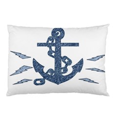 Anchor Pencil Drawing Art Pillow Case by picsaspassion