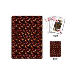 Exotic Colorful Flower Pattern Playing Cards (mini)  by Brittlevirginclothing