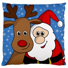 Christmas Selfie Standard Flano Cushion Case (two Sides)