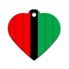 Kwanzaa Colors African American Red Black Green  Dog Tag Heart (one Side) by yoursparklingshop