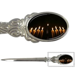 Hanukkah Chanukah Menorah Candles Candlelight Jewish Festival Of Lights Letter Openers by yoursparklingshop