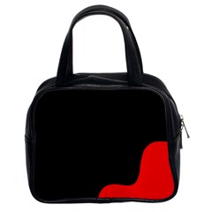 Black And Red Classic Handbags (2 Sides) by Valentinaart