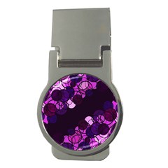 Purple Bubbles Money Clips (round)  by Valentinaart