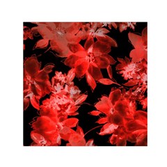 Red Flower  Small Satin Scarf (square)  by Brittlevirginclothing