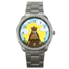 Groundhog Day  Sport Metal Watch by Valentinaart