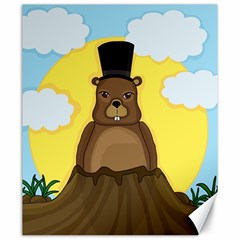 Groundhog Canvas 20  X 24   by Valentinaart