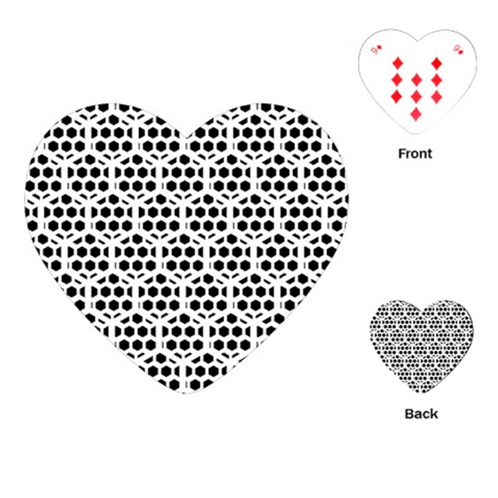 Seamless Honeycomb Pattern Playing Cards (Heart) 