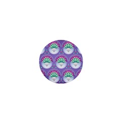 Background Floral Pattern Purple 1  Mini Buttons by Amaryn4rt