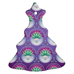 Background Floral Pattern Purple Ornament (christmas Tree) by Amaryn4rt