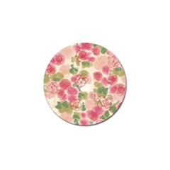 Aquarelle Pink Flower  Golf Ball Marker by Brittlevirginclothing