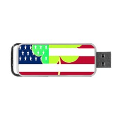 Usa Ireland American Flag Shamrock Irish Funny St Patrick Country Flag  Portable Usb Flash (two Sides) by yoursparklingshop