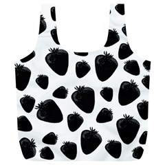 Black Strawberries Pattern Full Print Recycle Bags (l)  by Valentinaart