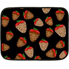Chocolate Strawberries Pattern Double Sided Fleece Blanket (mini)  by Valentinaart