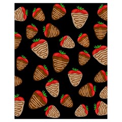 Chocolate Strawberries Pattern Drawstring Bag (small) by Valentinaart