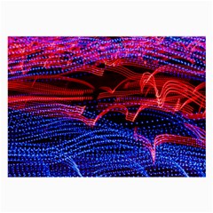 Lights Abstract Curves Long Exposure Large Glasses Cloth (2-side) by Amaryn4rt