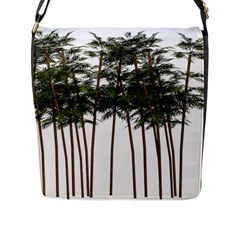 Bamboo Plant Wellness Digital Art Flap Messenger Bag (l)  by Amaryn4rt