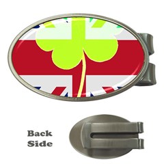 Irish British Shamrock United Kingdom Ireland Funny St  Patrick Flag Money Clips (oval)  by yoursparklingshop