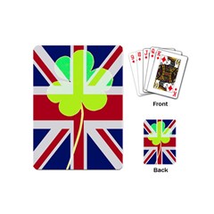 Irish British Shamrock United Kingdom Ireland Funny St  Patrick Flag Playing Cards (mini)  by yoursparklingshop