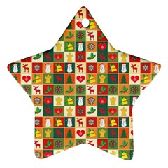 Pattern Christmas Patterns Ornament (star)  by Amaryn4rt