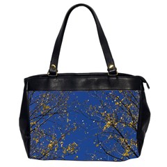 Poplar Foliage Yellow Sky Blue Office Handbags (2 Sides)  by Amaryn4rt