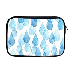 Cute Blue Rain Drops Apple Macbook Pro 17  Zipper Case by Brittlevirginclothing