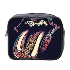 The Rolling Stones Glowing Logo Mini Toiletries Bag 2-side by Brittlevirginclothing