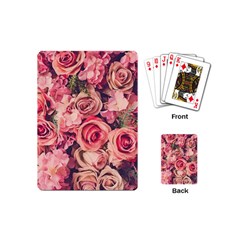 Beautiful Pink Roses Playing Cards (mini)  by Brittlevirginclothing