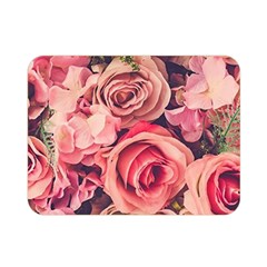 Beautiful Pink Roses Double Sided Flano Blanket (mini)  by Brittlevirginclothing