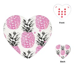 Pink Pineapple Playing Cards (heart)  by Brittlevirginclothing