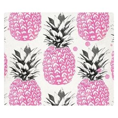 Pink Pineapple Double Sided Flano Blanket (small)  by Brittlevirginclothing