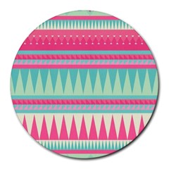 ¨pink Bohemian Round Mousepads by Brittlevirginclothing