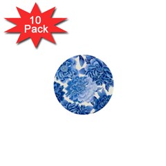 Blue Flower 1  Mini Buttons (10 Pack)  by Brittlevirginclothing