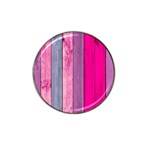 Pink wood Hat Clip Ball Marker Front
