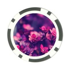 Blurry Flowers Poker Chip Card Guard by Brittlevirginclothing