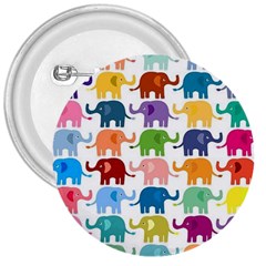 Cute Colorful Elephants 3  Buttons by Brittlevirginclothing