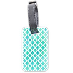 Blue Mosaic Luggage Tags (one Side)  by Brittlevirginclothing
