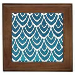 Blue Fish Scale Framed Tiles by Brittlevirginclothing