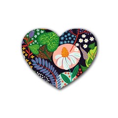 Japanese Inspired Rubber Coaster (heart)  by Brittlevirginclothing