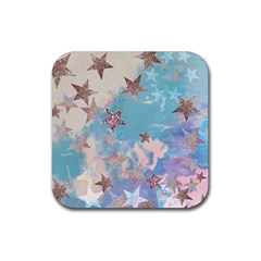 Pastel Stars Rubber Coaster (square)  by Brittlevirginclothing