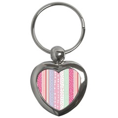 Pink Wood Key Chains (heart)  by Brittlevirginclothing