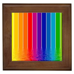 Faded Rainbow  Framed Tiles by Brittlevirginclothing