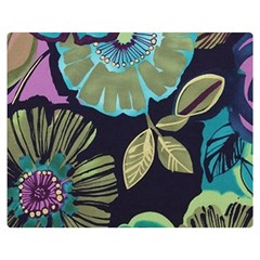 Dark Lila Flower Double Sided Flano Blanket (medium)  by Brittlevirginclothing