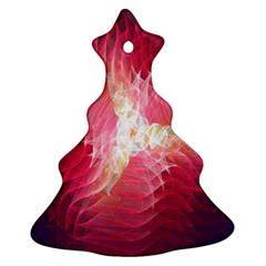 Fractal Red Sample Abstract Pattern Background Christmas Tree Ornament (two Sides) by Amaryn4rt