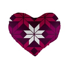 Pattern Background Texture Aztec Standard 16  Premium Heart Shape Cushions by Amaryn4rt