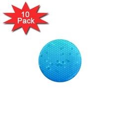 Blue Seamless Black Hexagon Pattern 1  Mini Magnet (10 Pack)  by Amaryn4rt